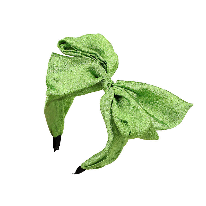 Tela de tela al por mayor diadema de corbata de lazo de borde