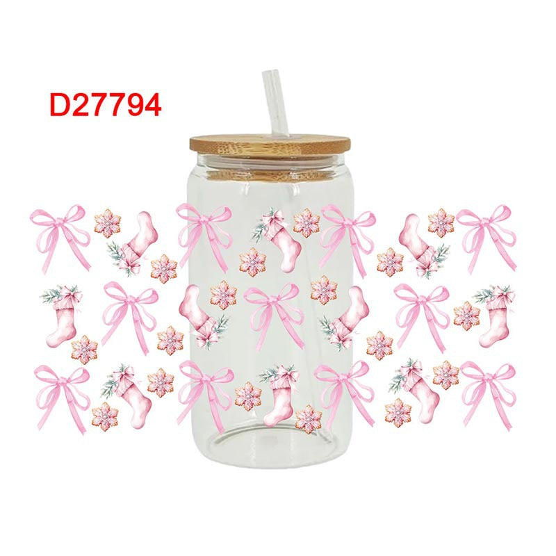 Wholesale Christmas House Cartoon Series 16oz Cup UV DTF Wraps
