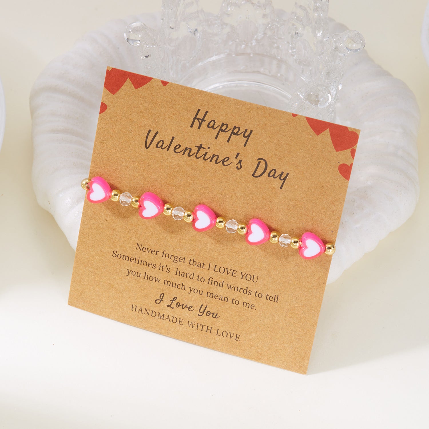 Wholesale Soft Ceramic Valentine' s Day Multi Color Love Bracelet