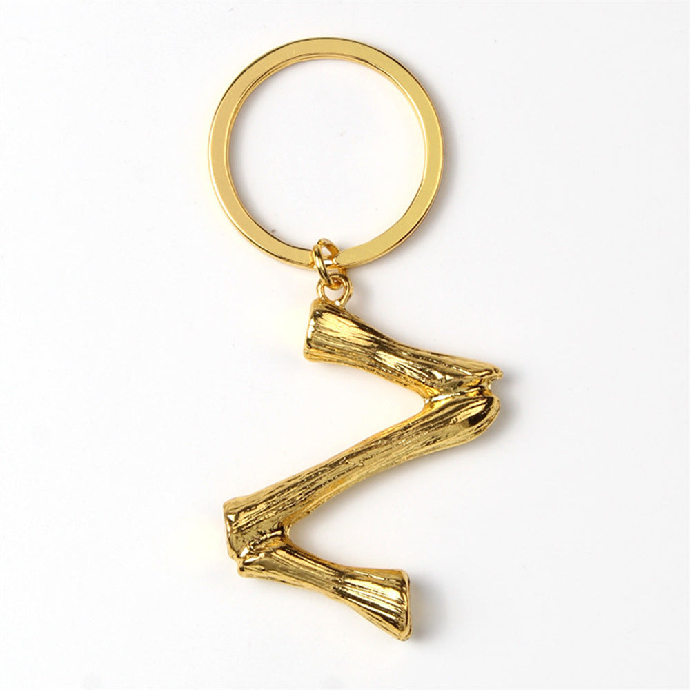 Wholesale Creative 26 English Letters Zinc Alloy Keychain