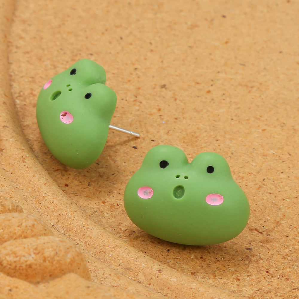 Pendientes de resina de ranas de oveja al por mayor