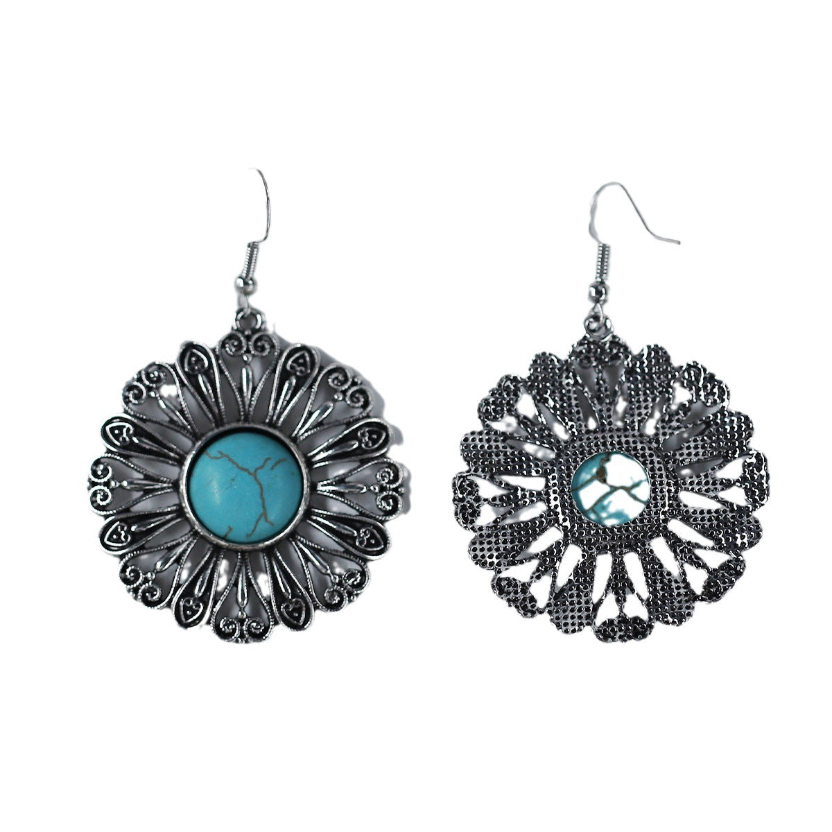 Wholesale Bohemian Ethnic Style Turquoise Geometric Earrings