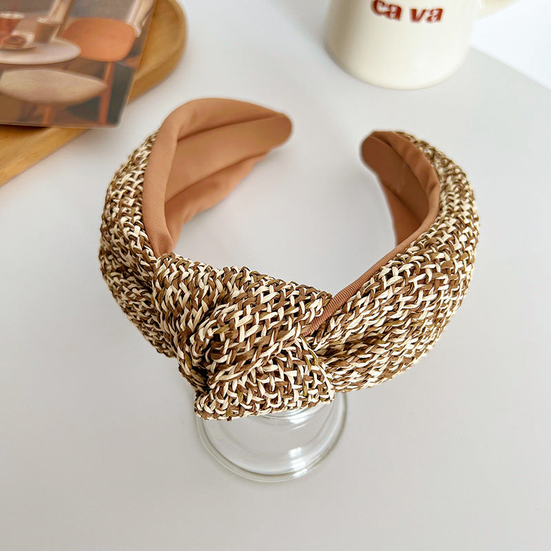Wholesale Bohemian Autumn and Winter High Skull Knotted Headband