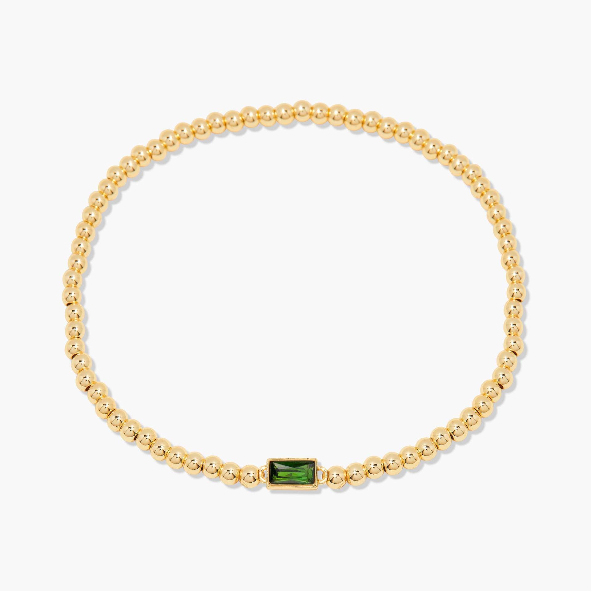 Wholesale Stylish March Birthstone Bracelet For Women Stainless Steel Beaded Chain Boutique Resale