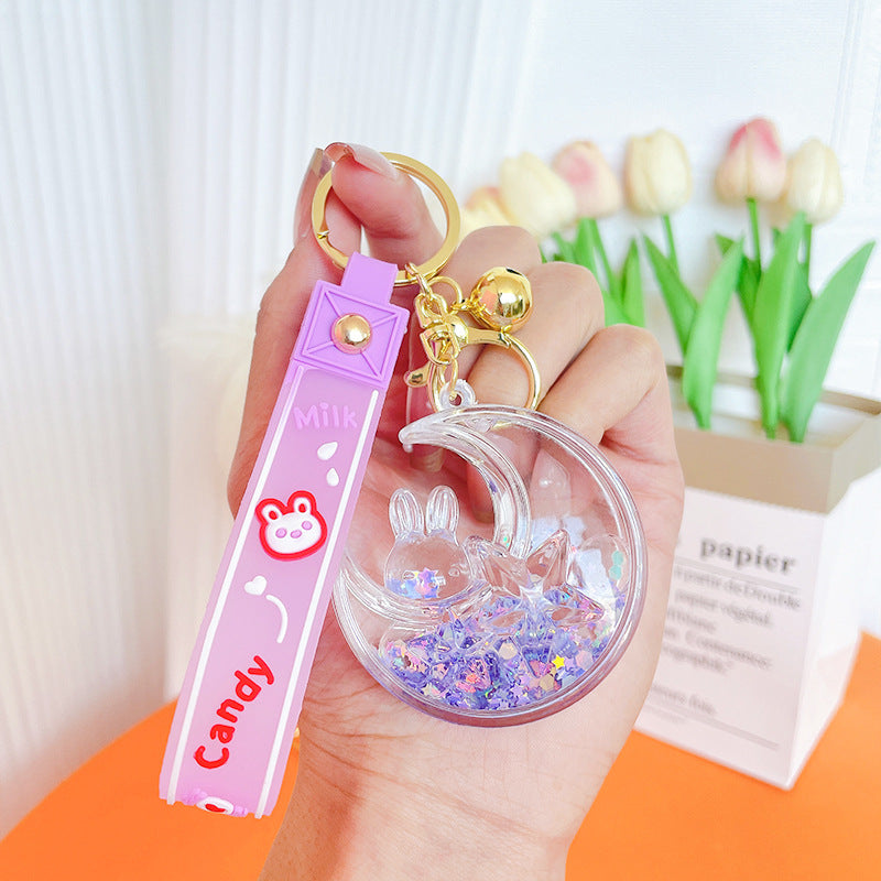 Llaveros acrílicos de conejo luna al por mayor