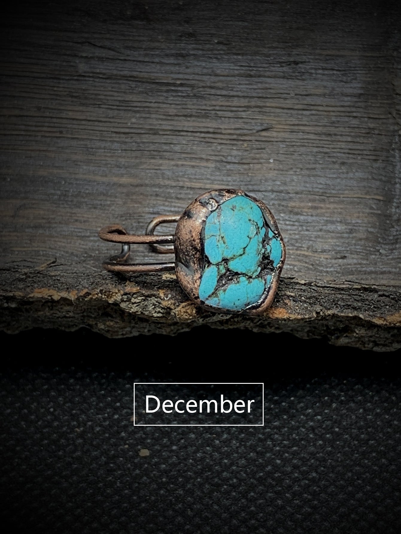 Wholesale Vintage Twelve Birthstone Natural Raw Stone Open Adjustable Ring