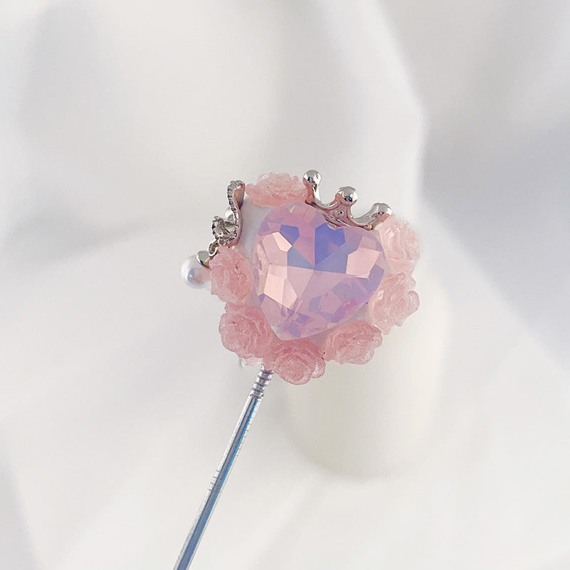 Wholesale Heart-shaped Rose Soft Clay Straight Hole Beads