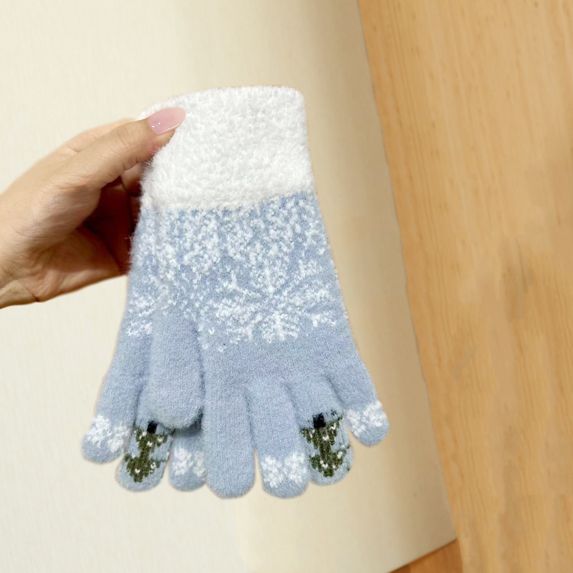 Wholesale Christmas Autumn/Winter Warm Cute Bear Touchable Gloves