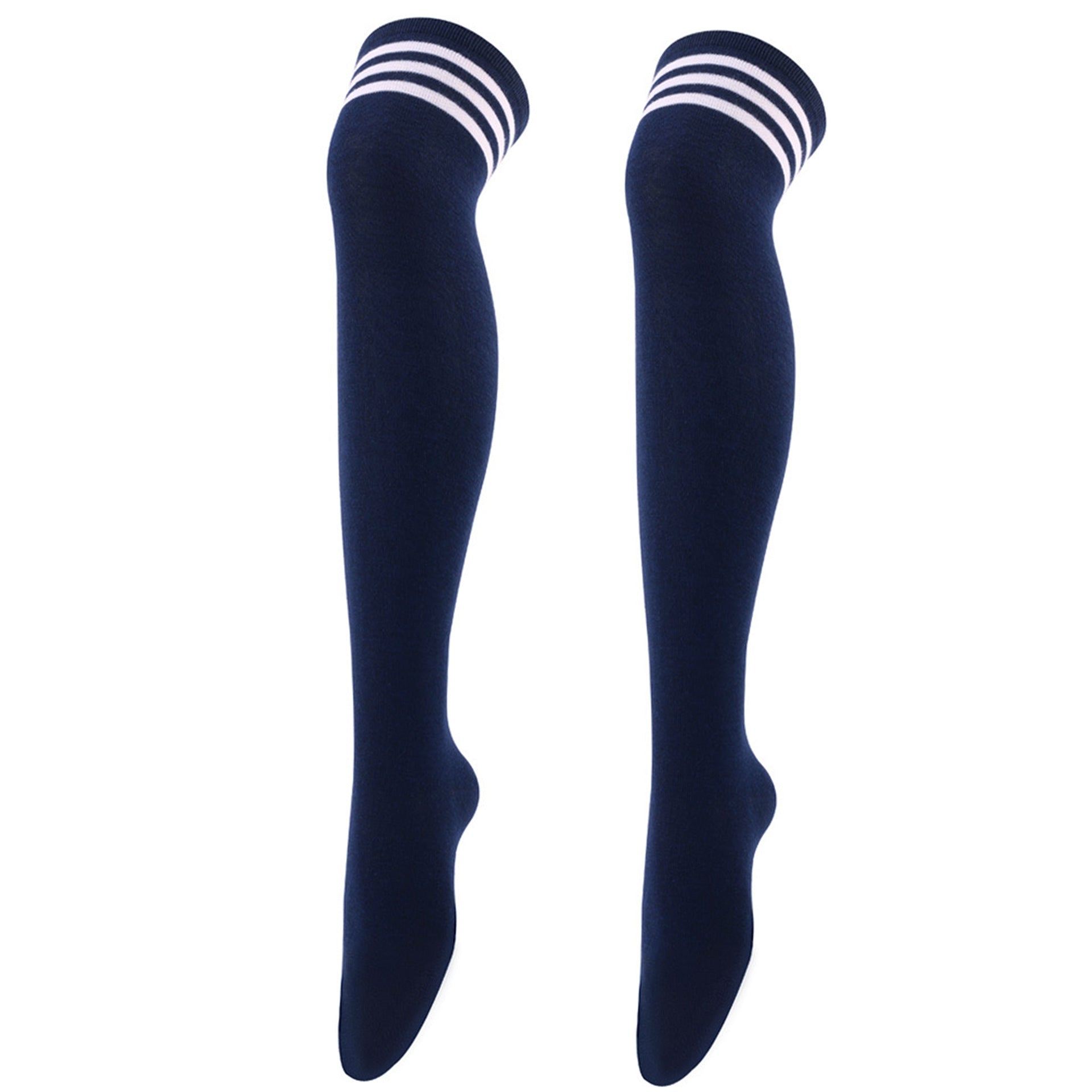 Wholesale Three-bar Over-the-knee High Striped Dance Socks