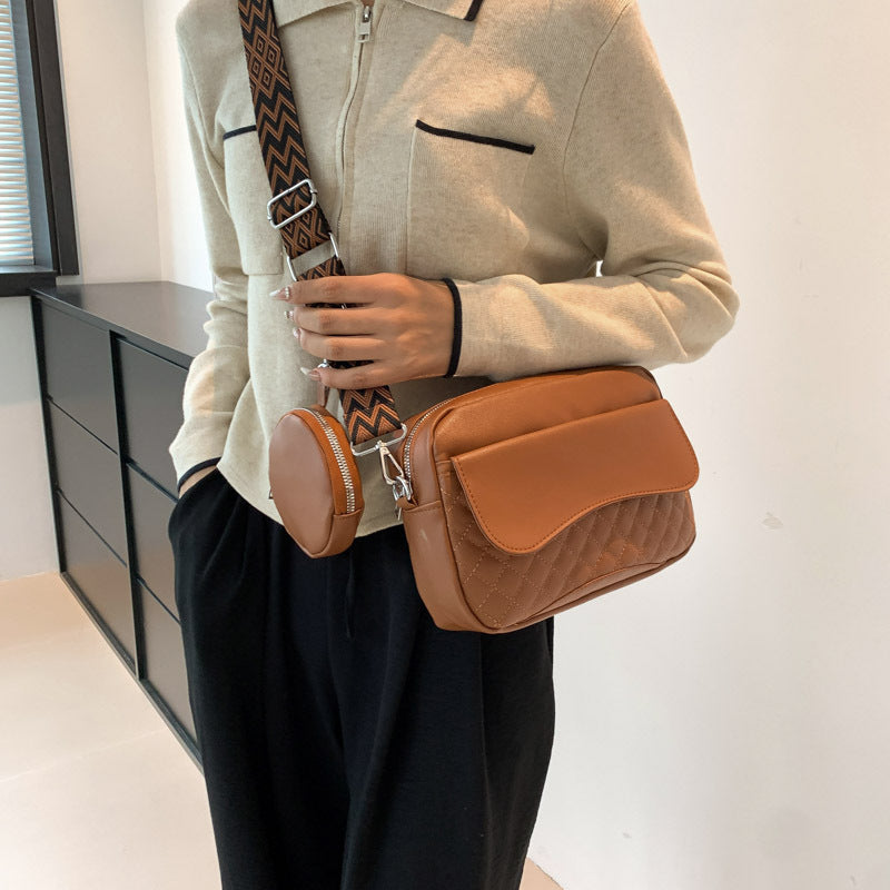 Wholesale Wide Shoulder Strap PU Crossbody Bag Single Shoulder Bag