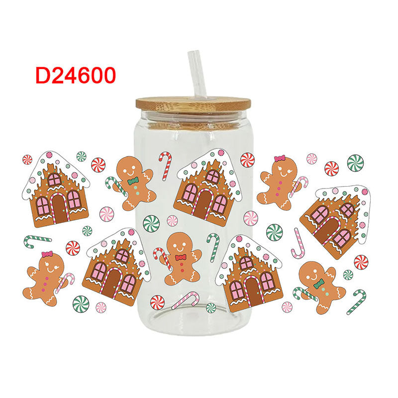 Wholesale Christmas tree cup 16oz Cup UV DTF Wraps