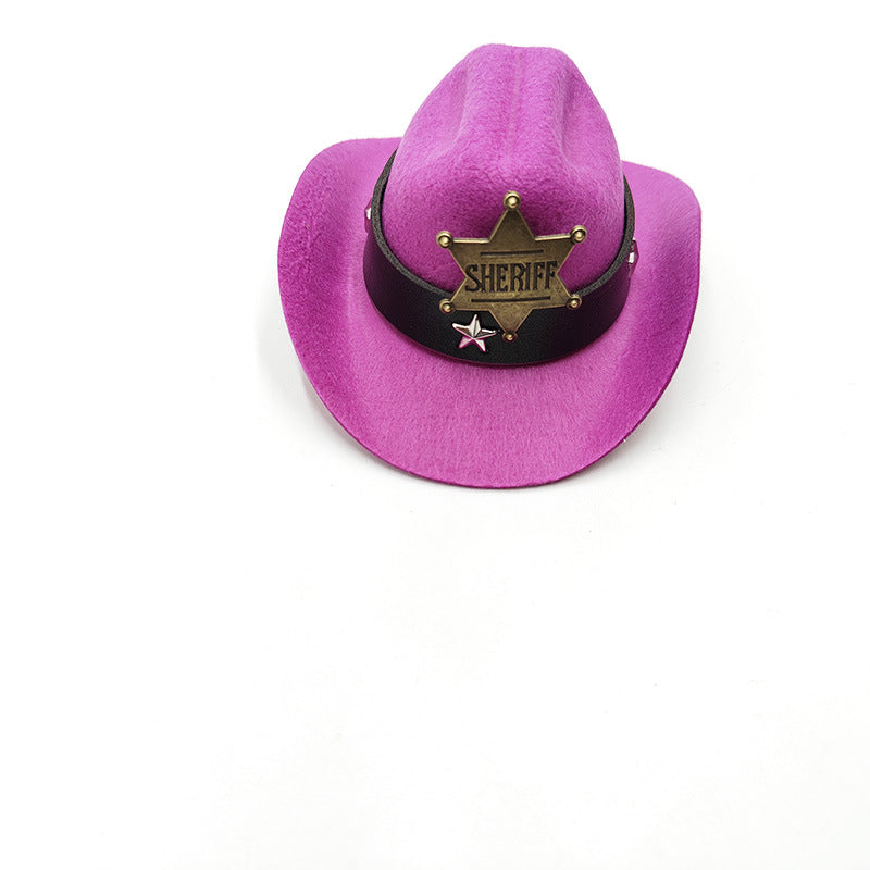 Wholesale Yama gentleman cowboy hat son mini pet hat birthday party hat weilai car 66 ornament hat