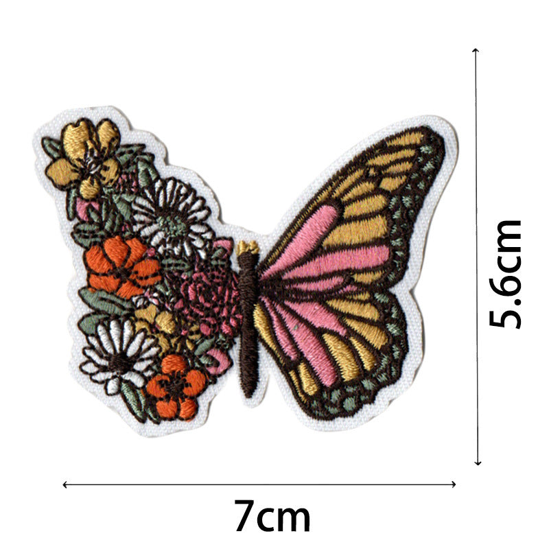 Wholesale Embroidered Boho Floral Inspirational Fabric Patches 25 Piece Set For DIY Clothing Towel Decoration Fashion Accessory