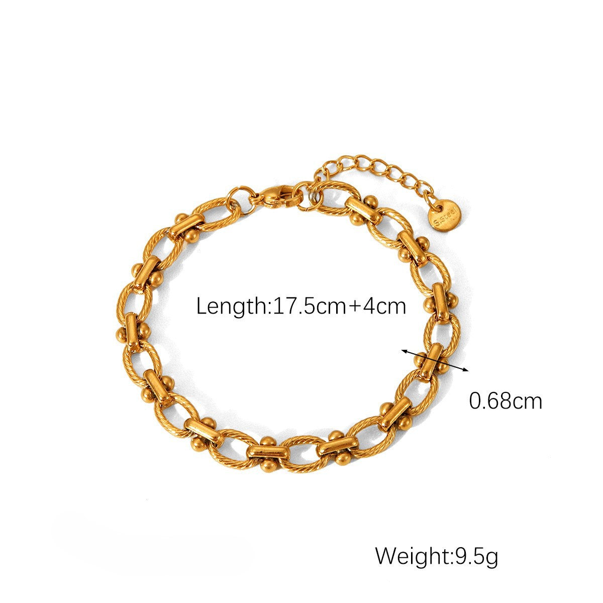 Wholesale Stainless steel geometric element men' s bracelet