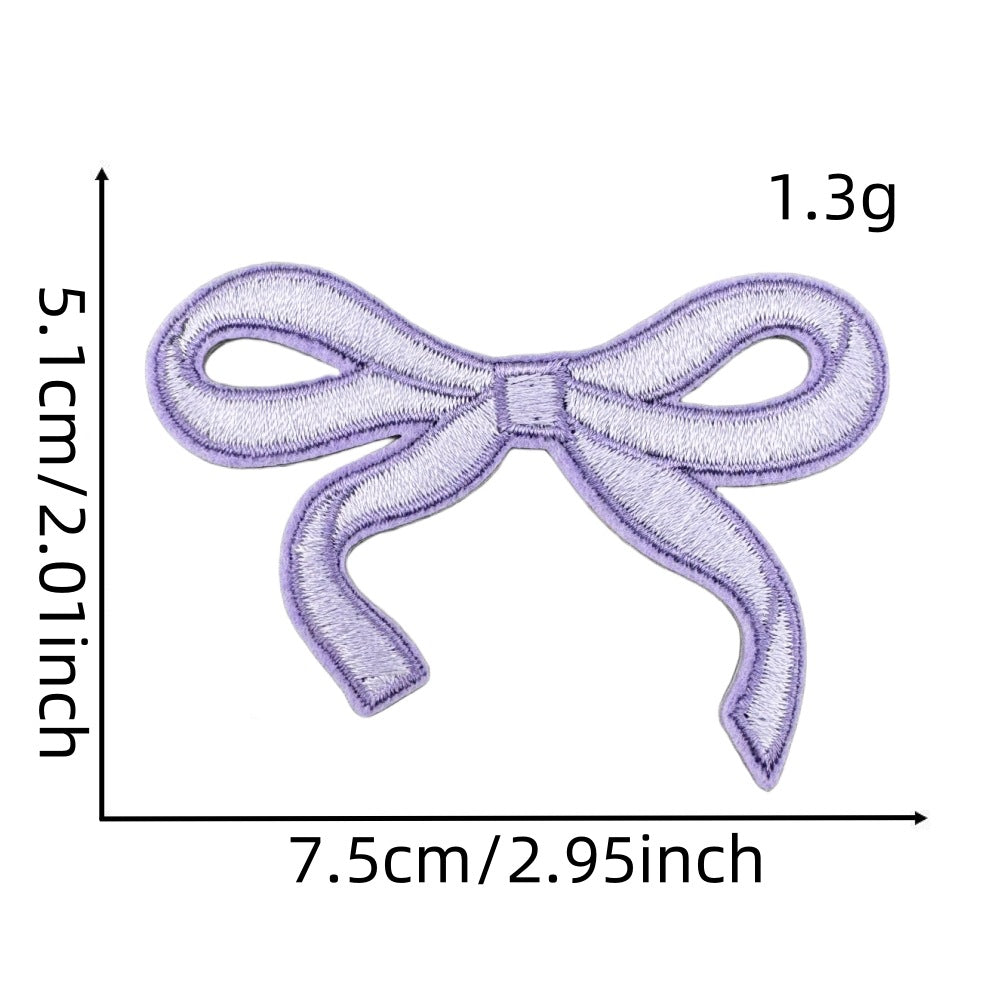 Wholesale Colorful and cute bow embroidery DIY Patches