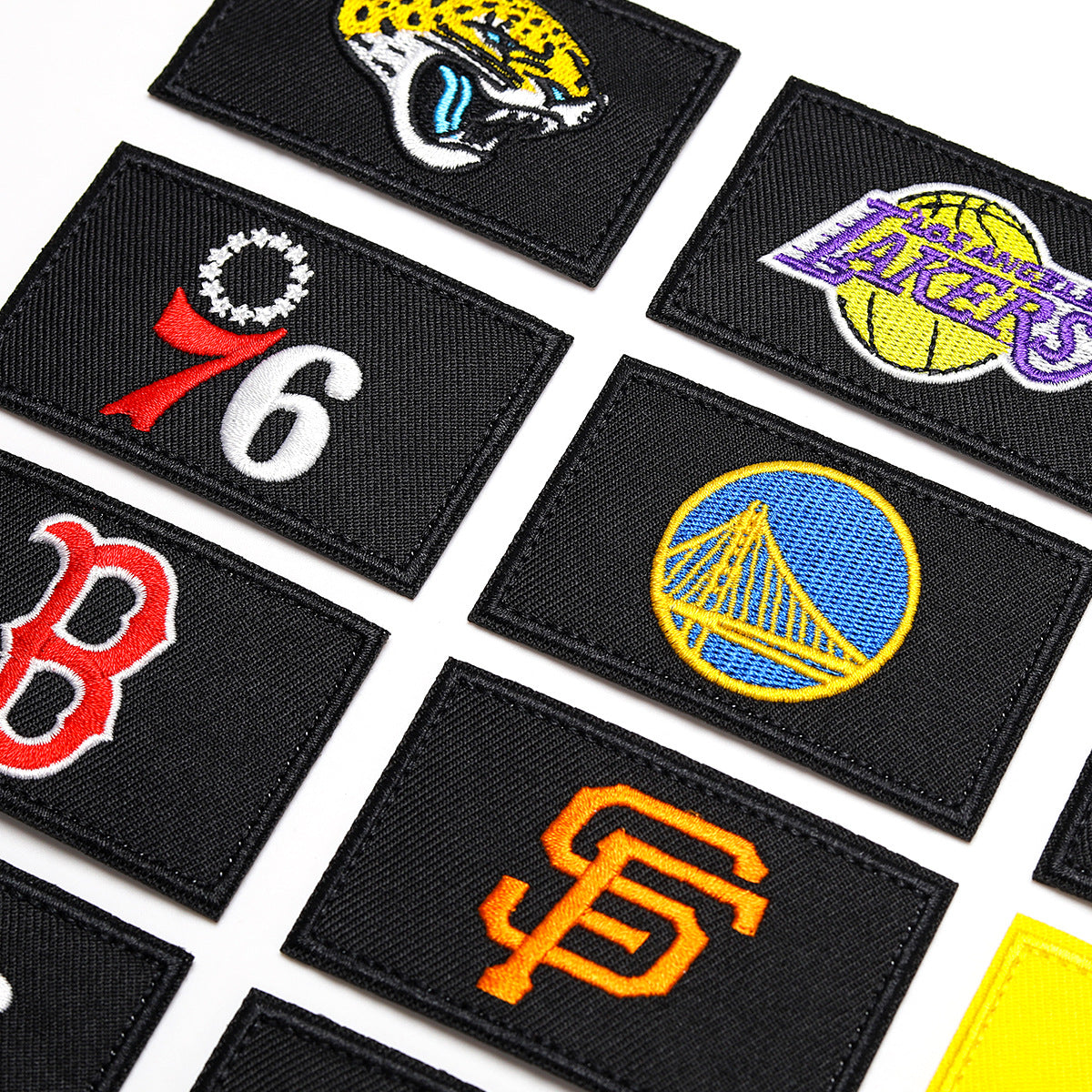 Wholesale Twill Embroidered Patch Team Badge Rectangular Decorative Accent For Bags Clothing Towels