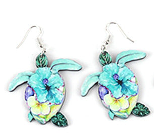 Wholesale Boho Turtle Turtle Acrylic Print Pattern Earrings