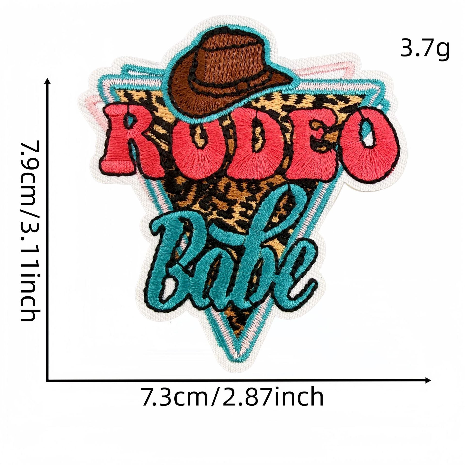 Wholesale Chic Cowgirl Western Embroidered Patch Set 18Pc Leopard Cactus Design Sew On Badge Craft Supply