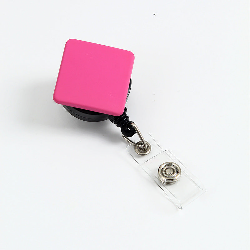 Wholesale Acrylic Geometric Square Easy Pull Buckle Retractable Buckle Keychains