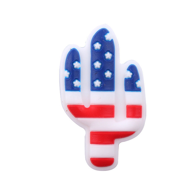 Wholesale of 3PCS/PACK American Independence Day Silicone Beads