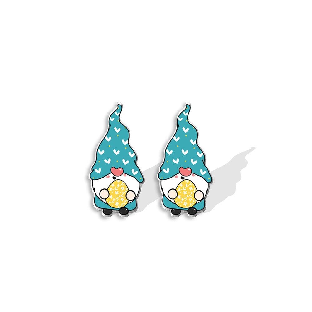 Wholesale Easter Dwarf Rabbit Carrots Plastic Earrings