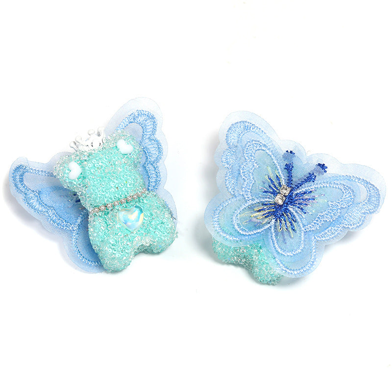 Wholesale 5pcs/pack beaded accessories wings bear sugar beads full diamond beads