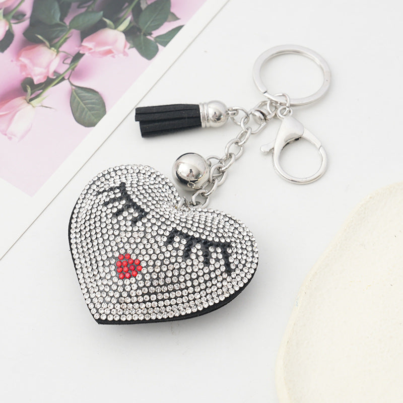 Wholesale Valentine's Day Creative Love Expression Hot Diamond Keychain