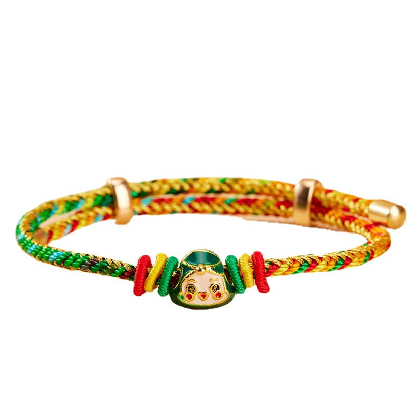 Wholesale Five-colored rope woven rice dumpling ethnic style bracelet