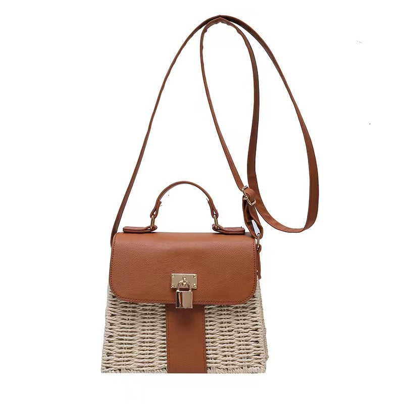 Wholesale Straw Crossbody Bag Versatile Small Square Handbag