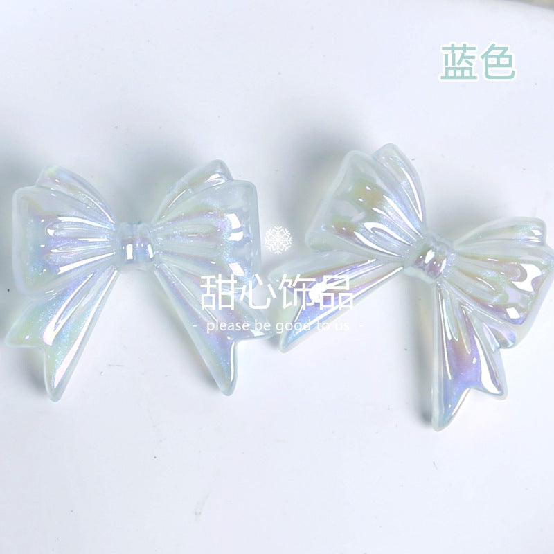 Wholesale 10PCS Starry Sky Bright Galaxy Bow Tie Diy Mobile Phone Chain Bag Pendant Jewelry