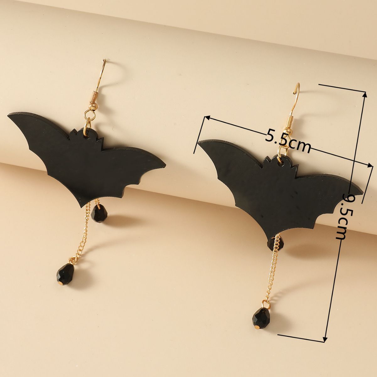 Wholesale Halloween Bats Black Diy Acrylic Earrings