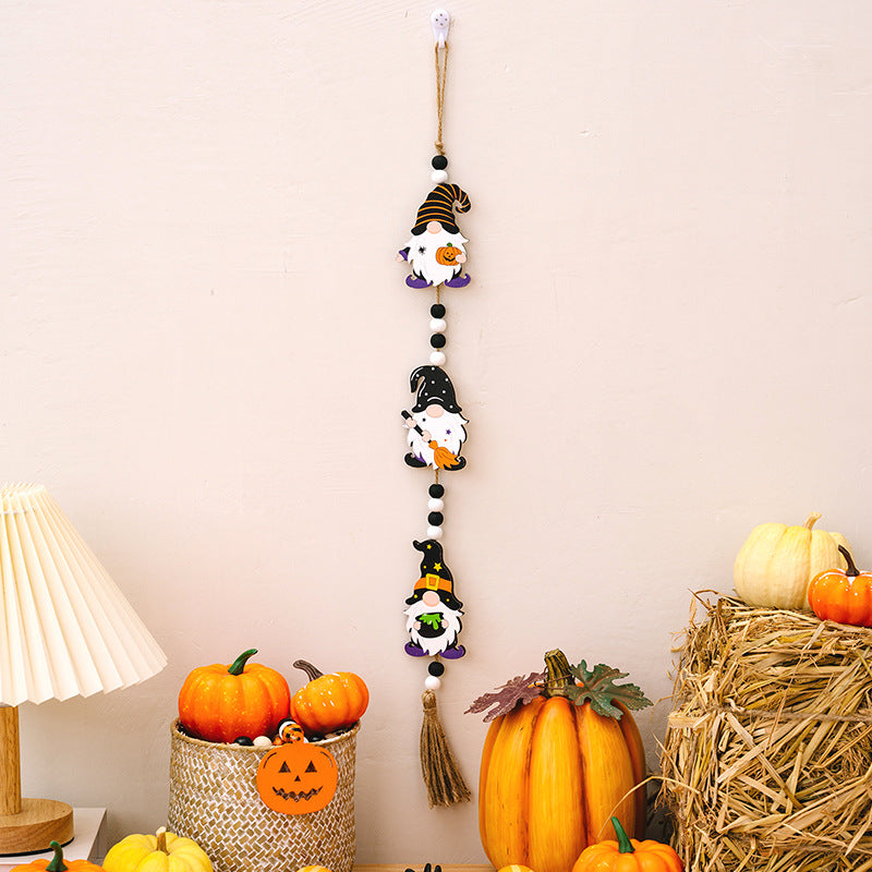 Wholesale Halloween Beads Witches Pumpkins Bats Wooden Decorations