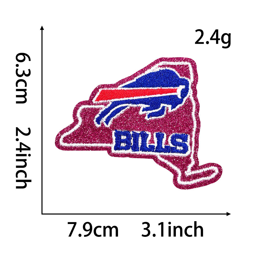Wholesale Seattle Seahawks Sequin Embroidered Patch State Shape Sew On Applique For Clothing Bags DIY Craft Accessory OLY Exclusive