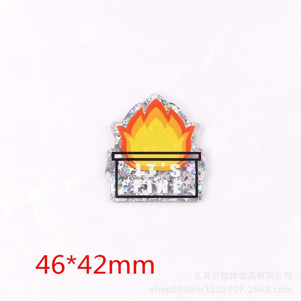 Wholesale 10pcs Loose Powder Cartoon Organ Medical Letters Acrylic Cute Things DIY Patches