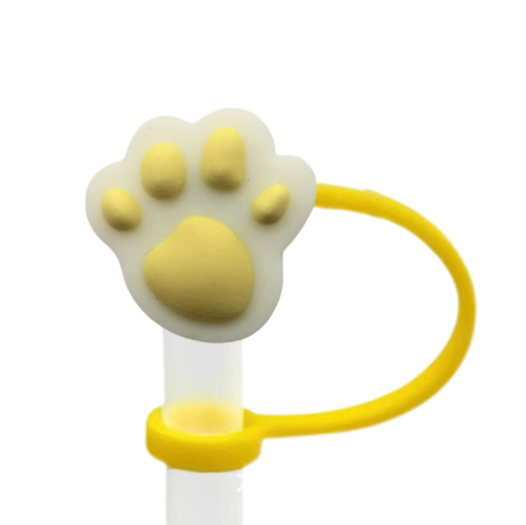 Wholesale 10pcs Paw print straw cover straw cap