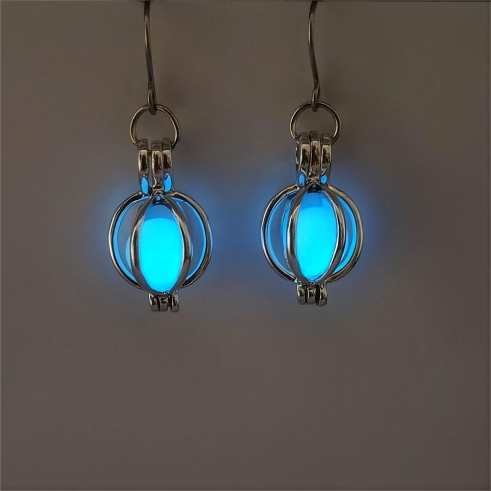 Wholesale Halloween hollow pumpkin luminous earrings