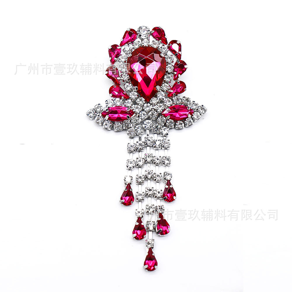 Wholesale 5. 5CM Waterdrop Diamond Crystal Tassel DIY Patches
