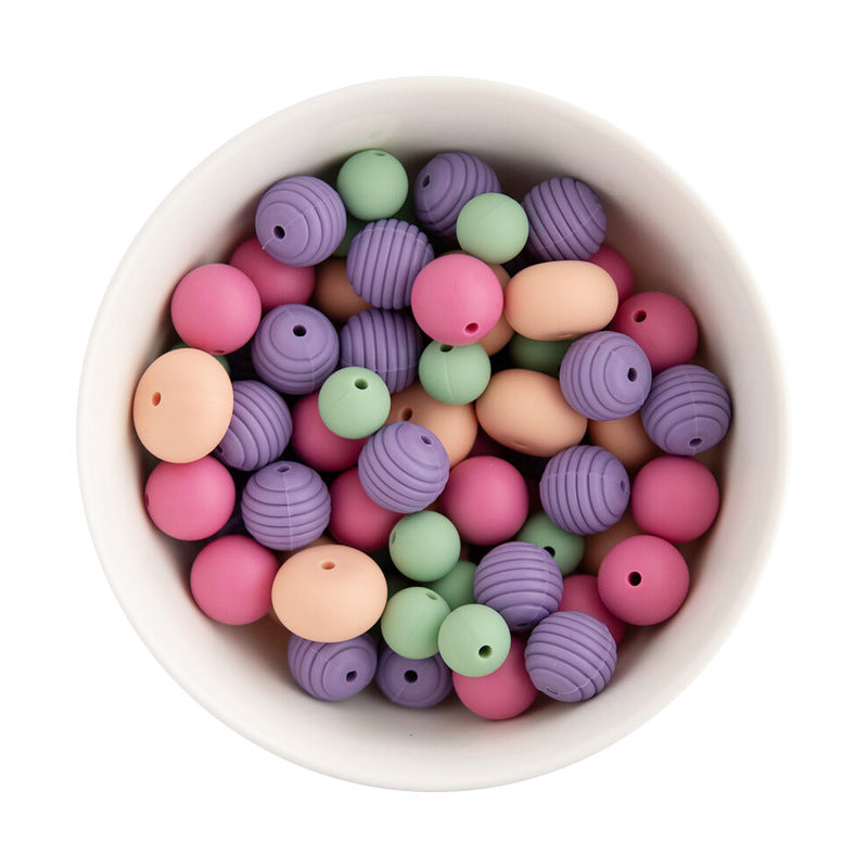 Wholesale 100pcs Colorful Threaded Beads