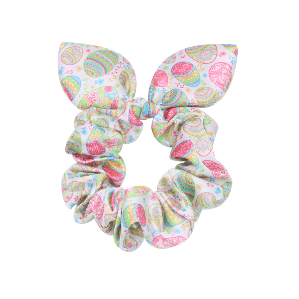 Wholesale 5pcs Easter Rabbit Ear Egg Hair Band Bow Fabric Hair