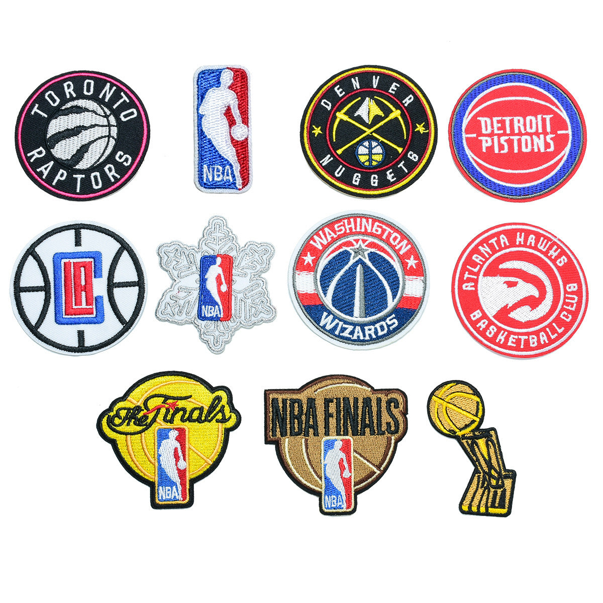 Wholesale Basketball Team Embroidered Patches 11 Piece Set Clothing Decorative Accent DIY Repair Accessory Gift For Boutique Resale