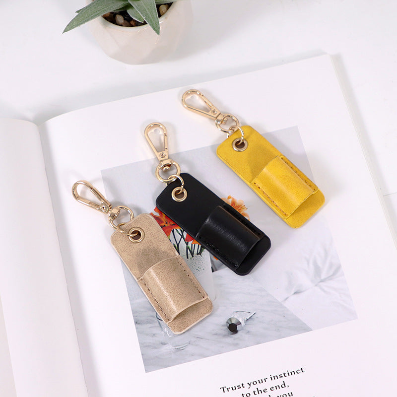 Wholesale Neck Pencil Bag Portable Small Leather Pen Clip Key Pendant