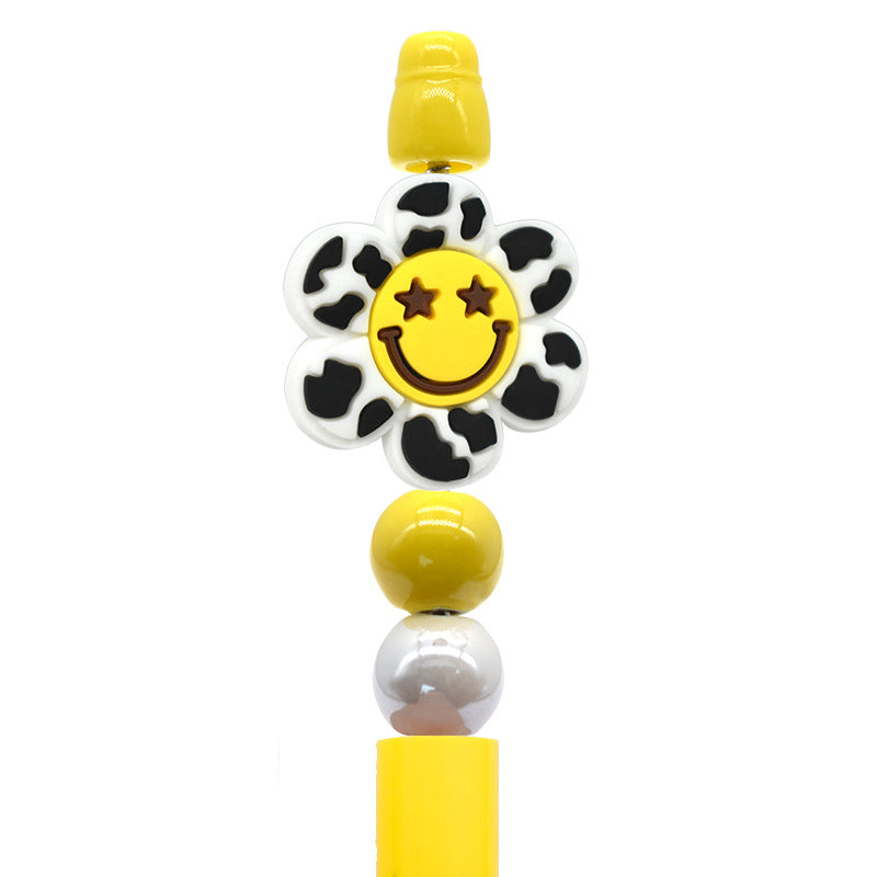 Wholesale Smiley face series cartoon flower Focal Beads