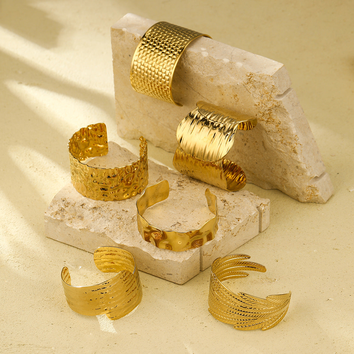 Wholesale Exaggerated titanium steel bracelet wide open stainless steel bracelet