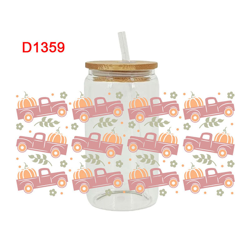 WholesaleThanksgiving Day Series  16oz Cup UV DTF Wraps