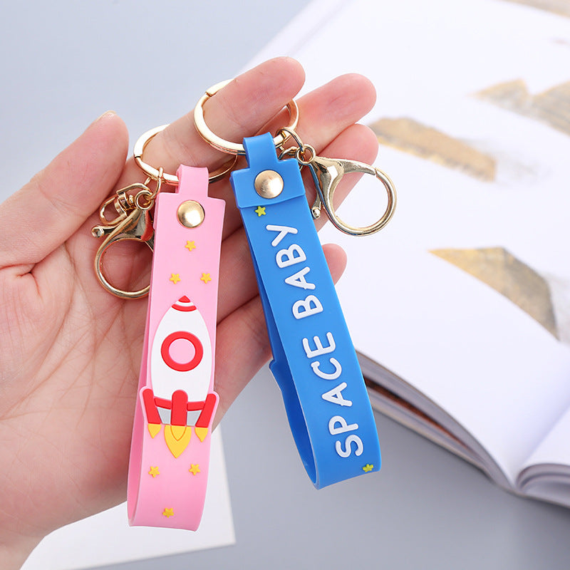 Wholesale PVC Space Lanyard Keychain