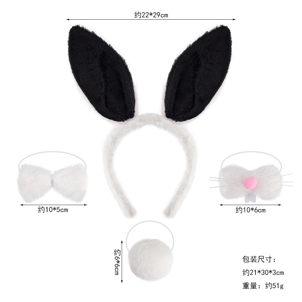 Wholesale Halloween Women Children's Performance Props Easter Cute Plush Rabbit Ear Headwear