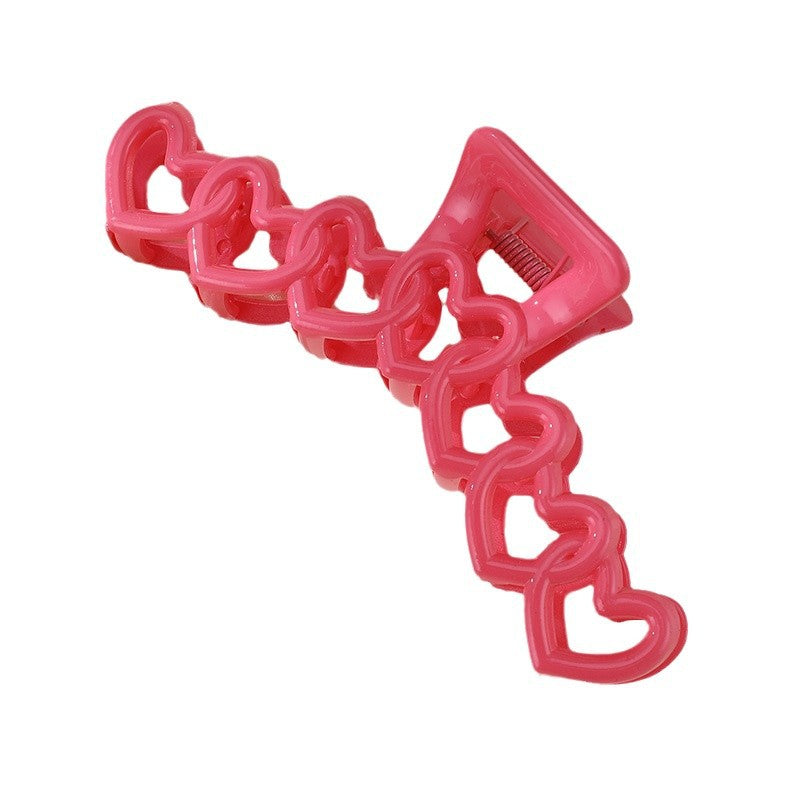 Wholesale Valentine's Day Girl Pink Love Sweet Cute Elegant Shark Clip Back of Head Hair Accessories Hair Clip