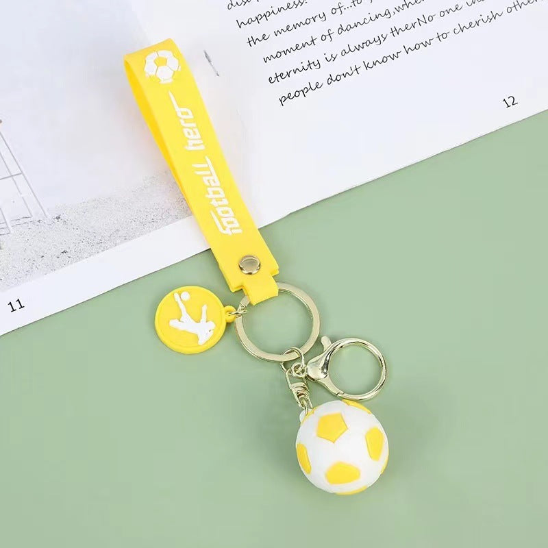 Wholesale of 10PCS Football PVC Keychains