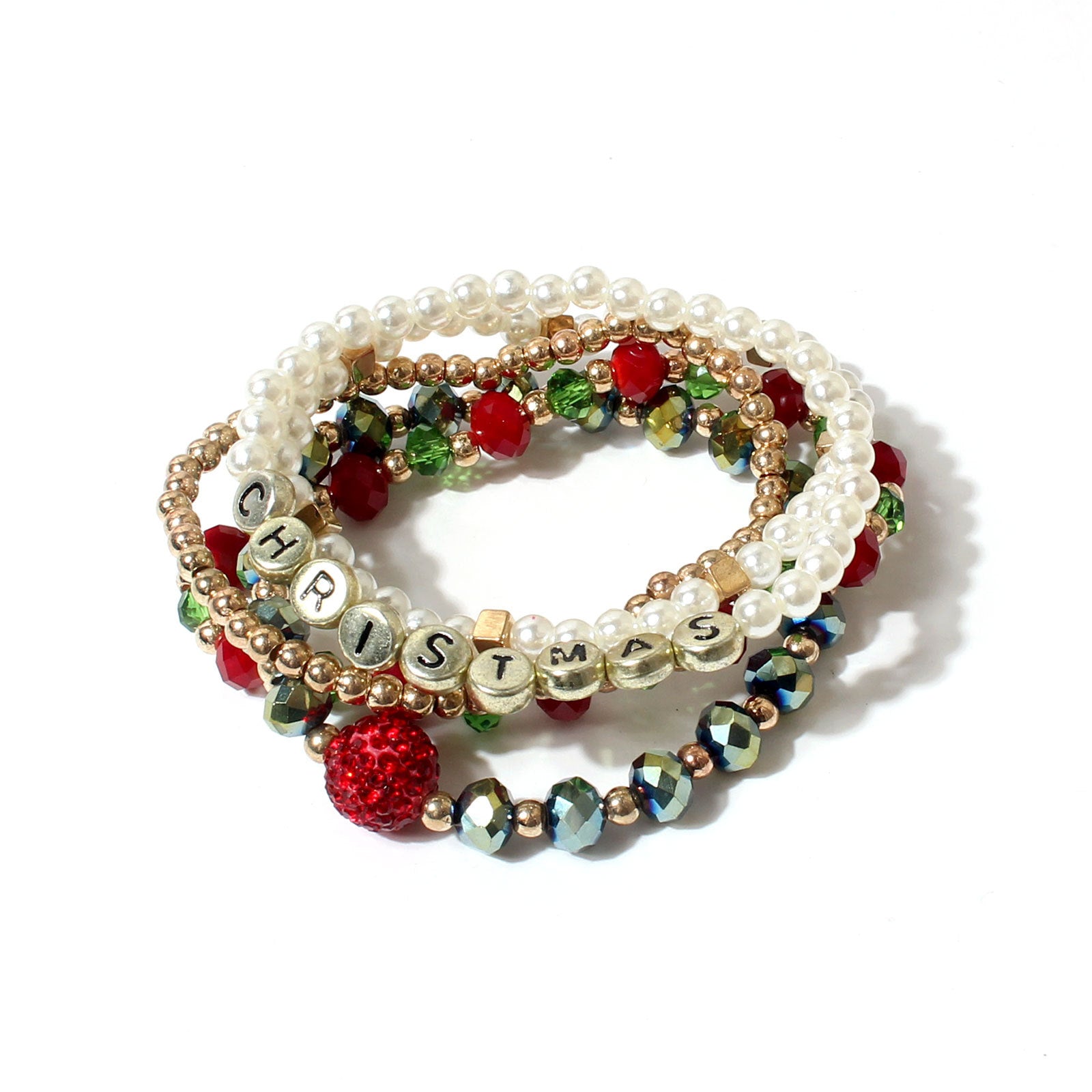 Wholesale Christmas Beads Beaded Bracelet