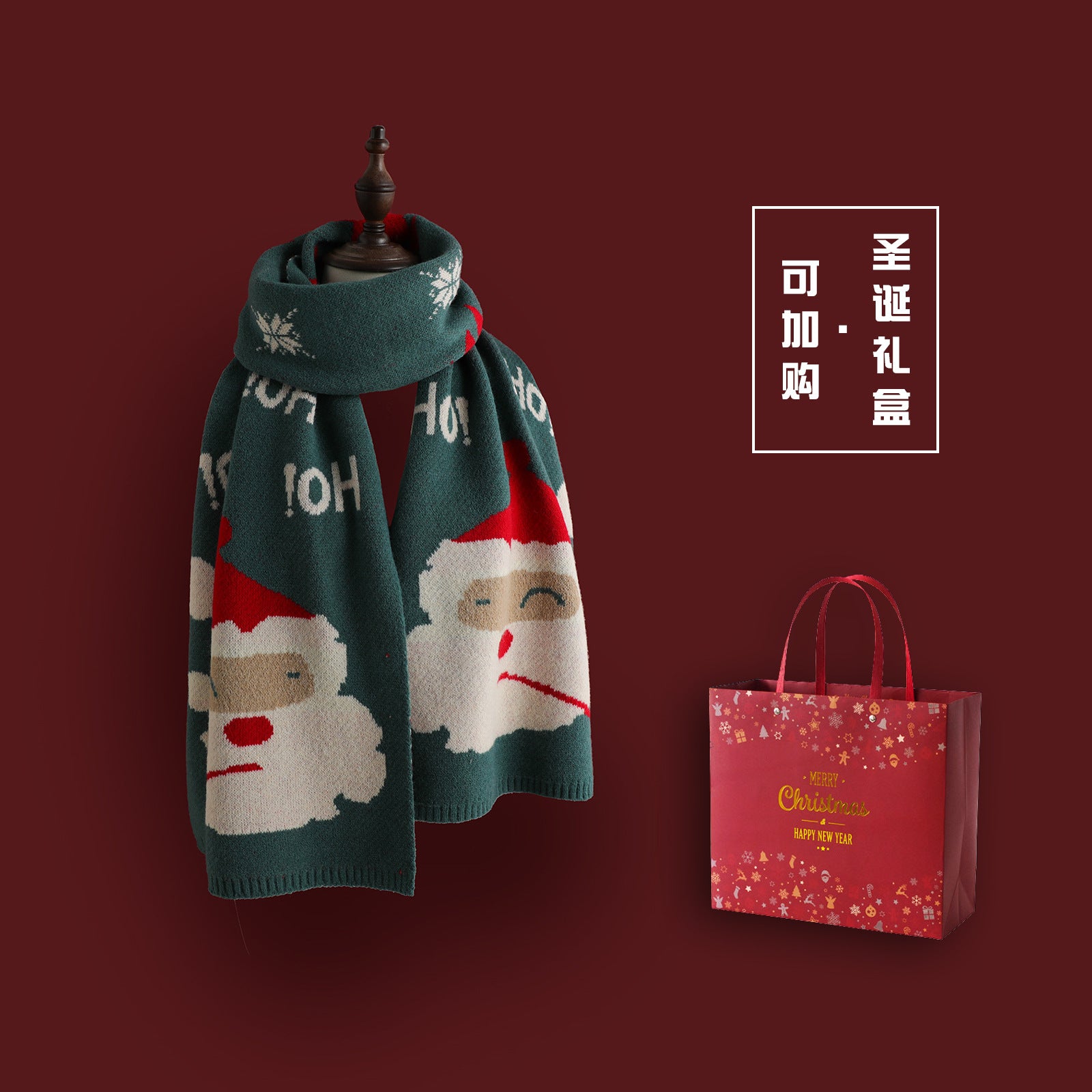 Wholesale Christmas Gifts Red Santa Scarf